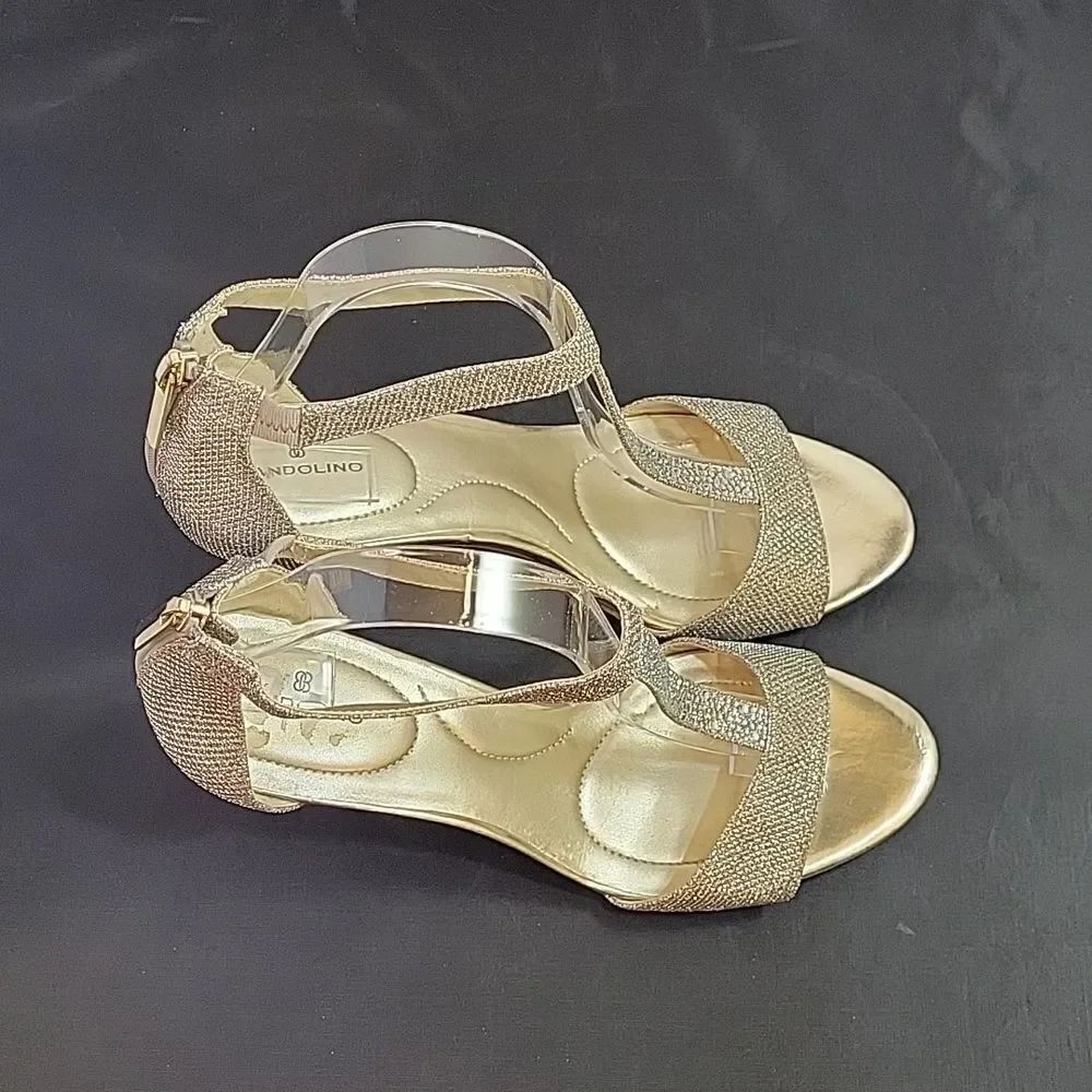 BANDOLINO GLITTER-MESH &RHINESTONES ZIPPER CLOSURE SANDAL - Picture 4 of 11